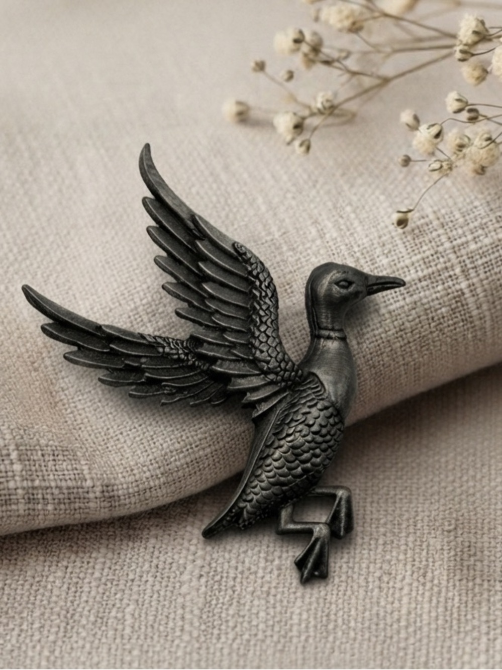 Vision" Pewter Duck/Bird Brooch